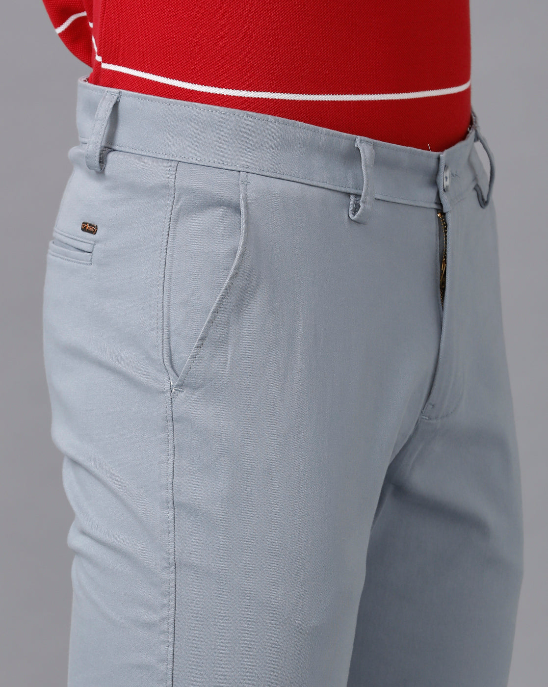 CP BRO Men's Cotton Solid Slim Fit Blue Color Trousers | Tbn2 19 C