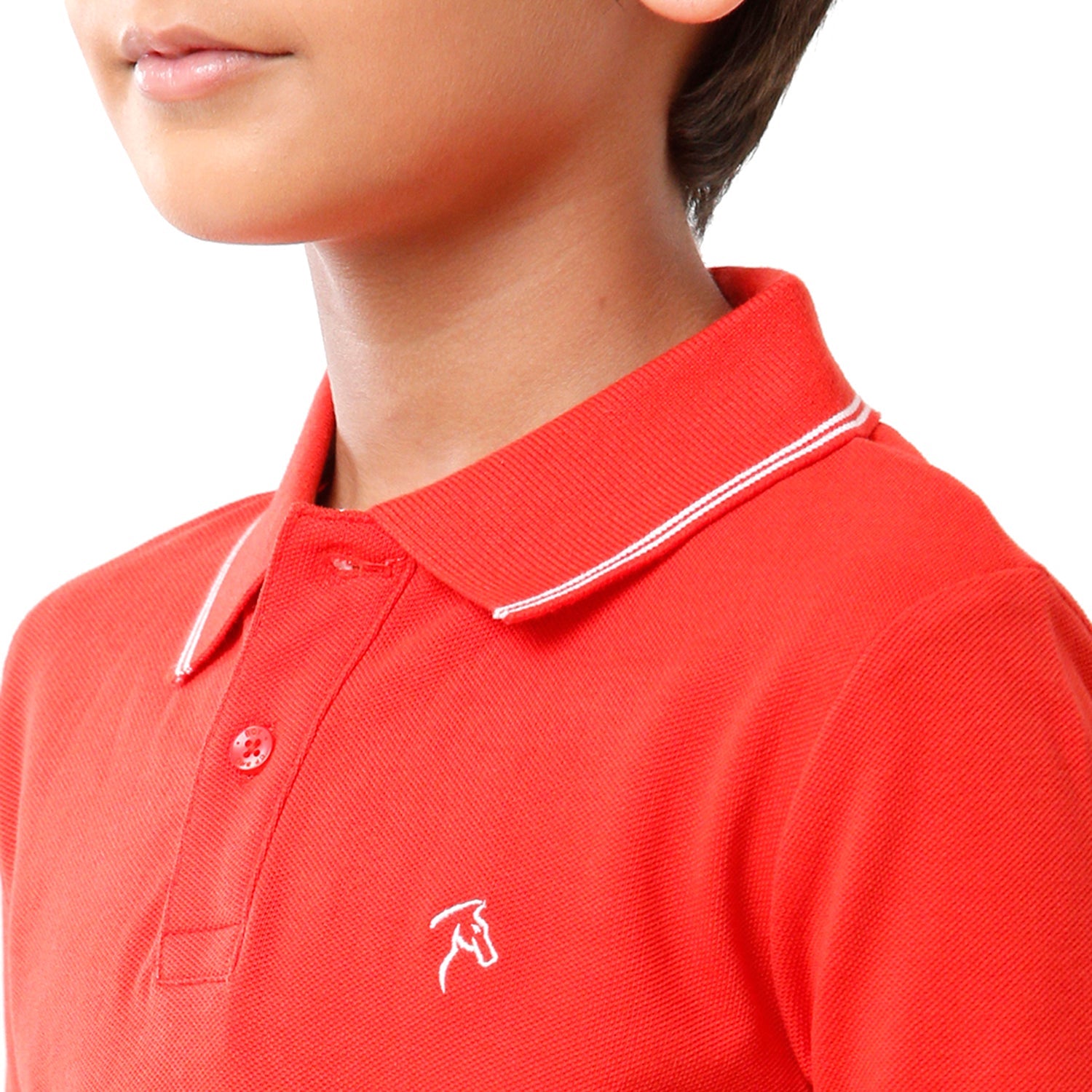 Classic Polo Bro Boys Solid Half Sleeve Slim Fit Polo Neck Red Color T-Shirt - BBP 01 T-shirt Classic Polo 