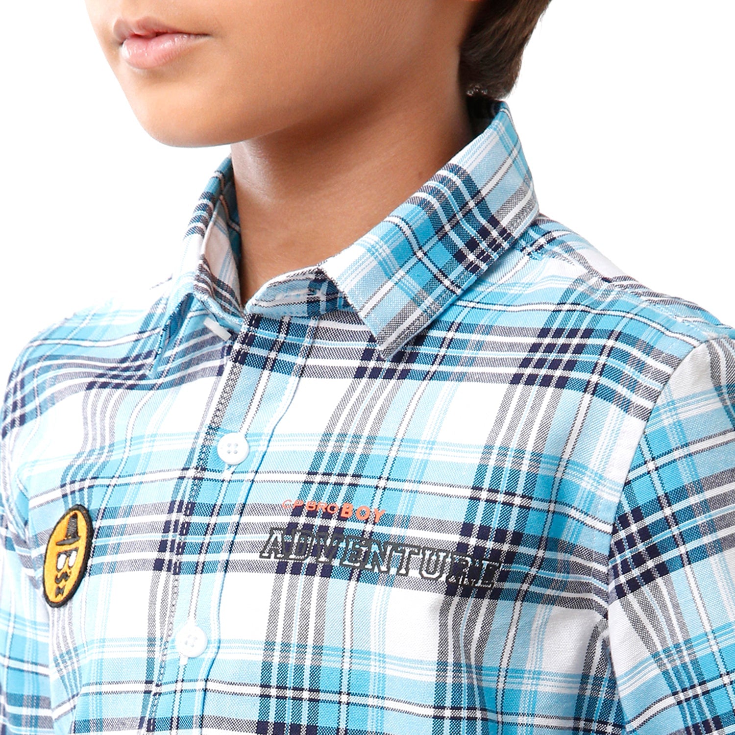 Classic Polo Bro Boys Checked Full Sleeve Slim Fit Blue Color Shirt - BBSH S2 23 A Shirts Classic Polo 