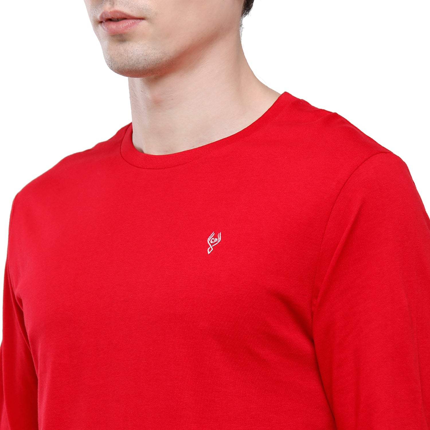 Classic polo Men's Red Single Jersey Crew Neck Full Sleeve Slim Fit T-Shirt - Comet 02 T-shirt Classic Polo 