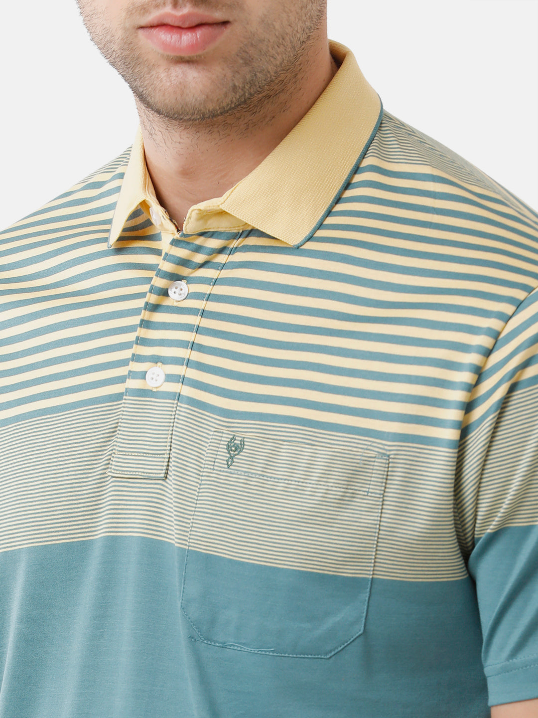 Classic Polo Mens Cotton Striped Half Sleeve Authentic Fit Polo Neck Multicolor T-Shirt | Ultimo 279 B