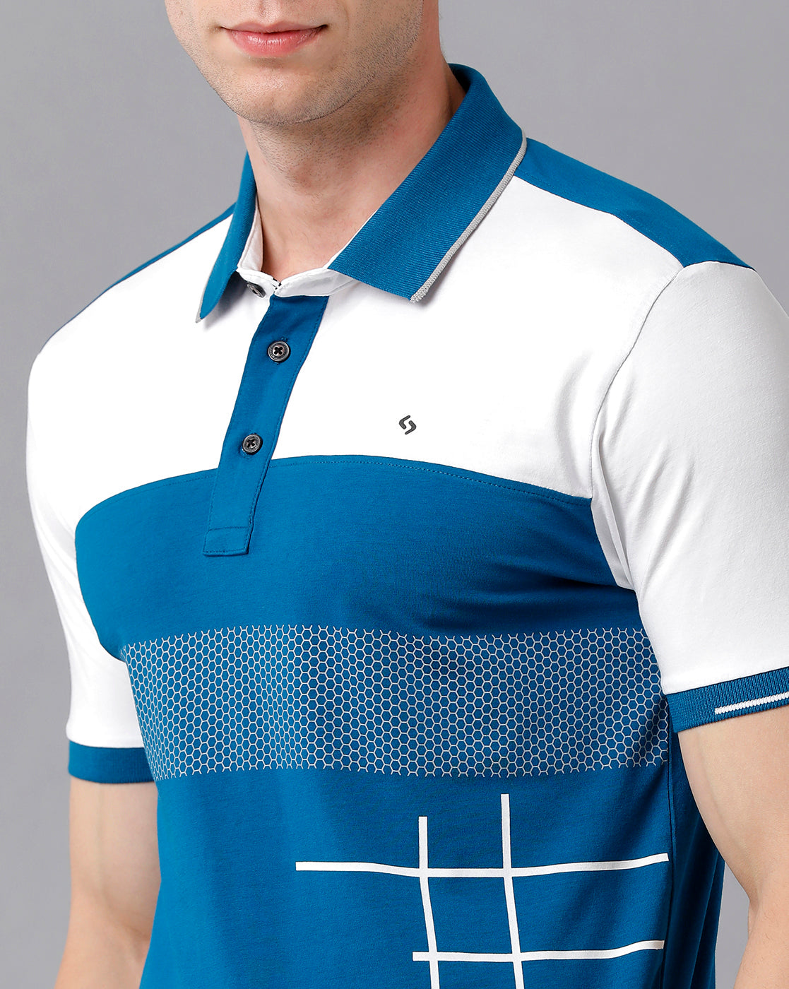 Classic Polo Men's Cotton Color Block Half Sleeve Slim Fit Polo Neck Multicolor T-Shirt | Prm - 727 A
