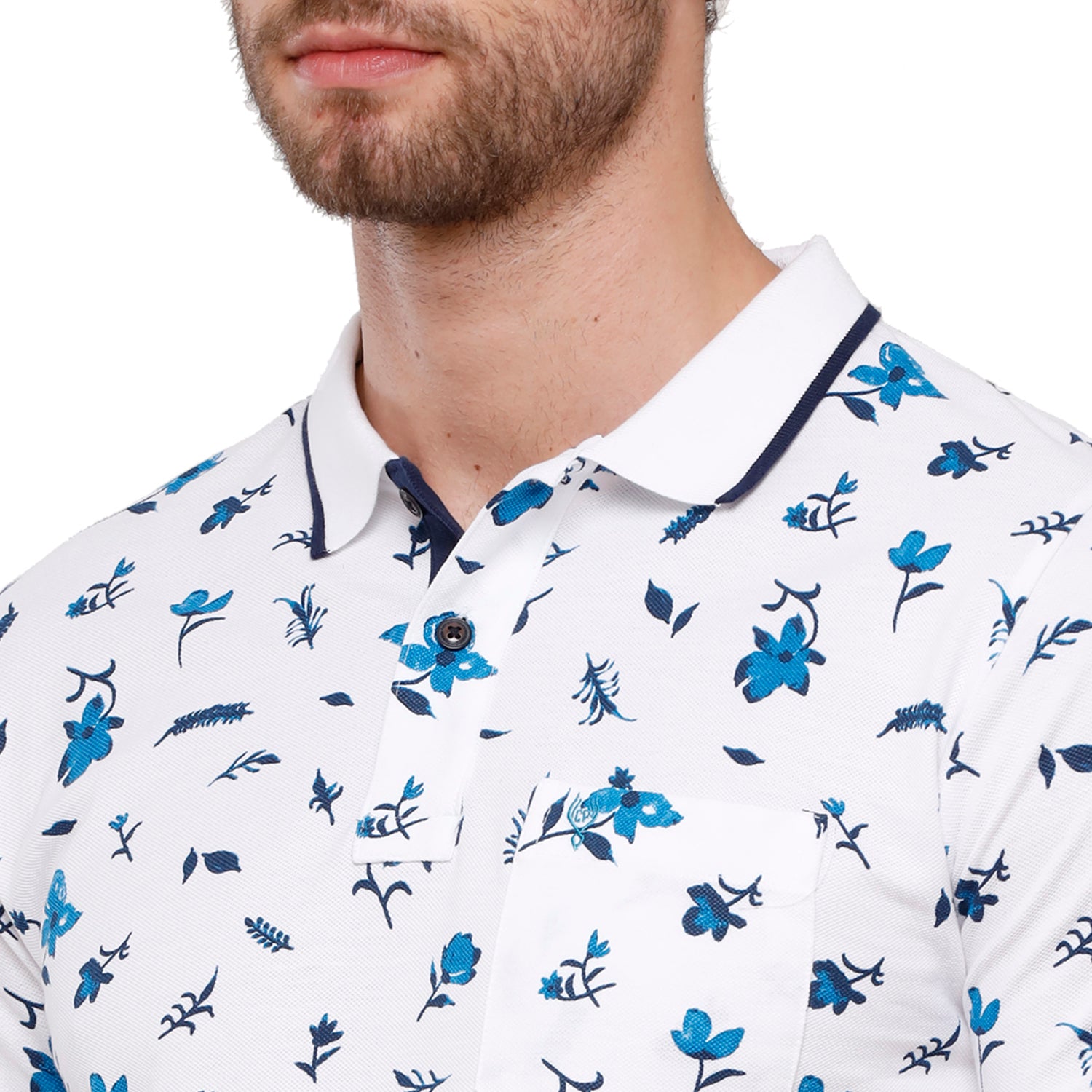 Classic Polo Mens Printed Half Sleeve Slim Fit Polo Neck T-Shirt (BEAU - 162 A SF P) T-shirt Classic Polo 