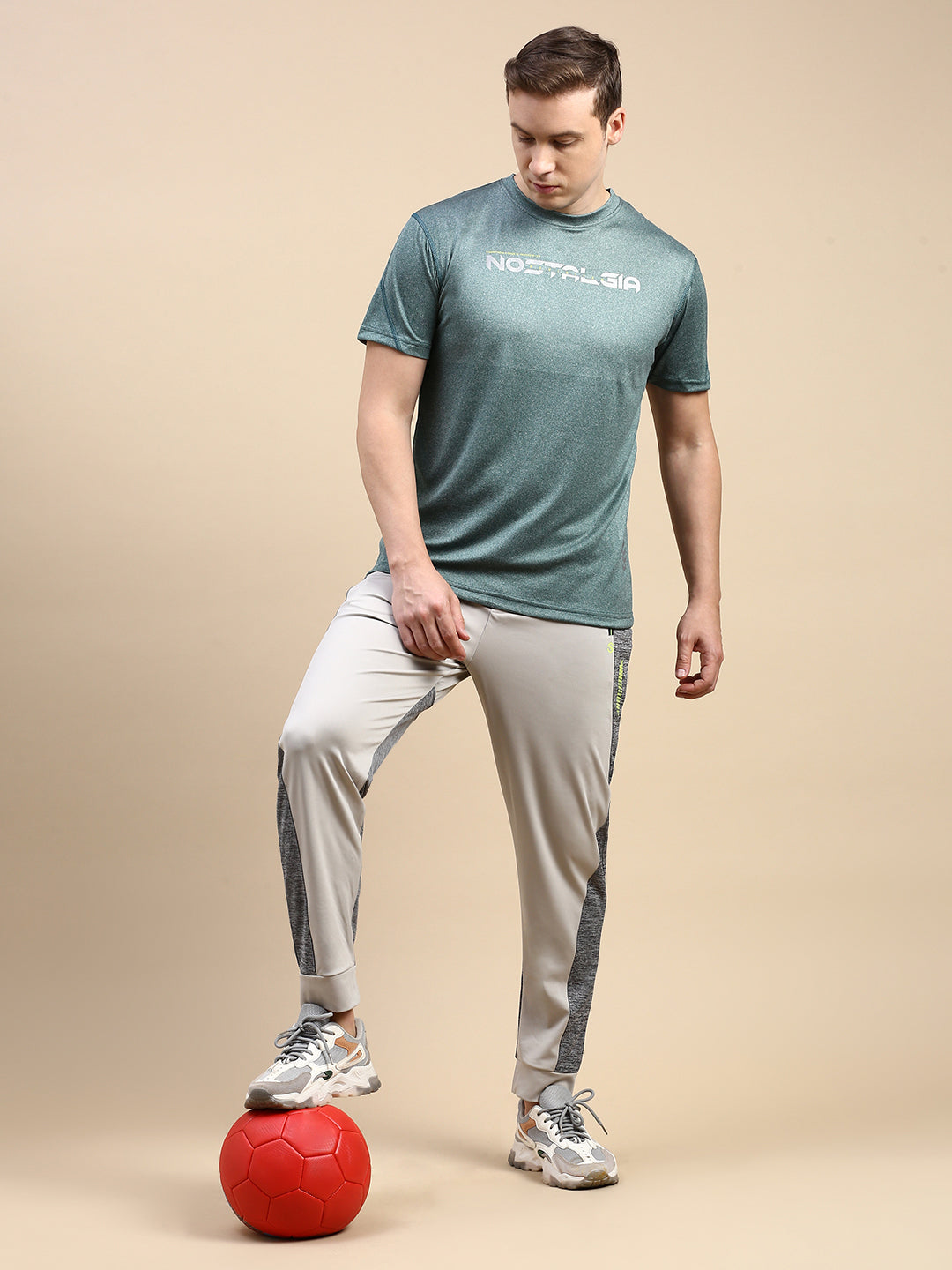 Classic Polo Men's Polyster Grey Slim Fit Active Wear Trackpant