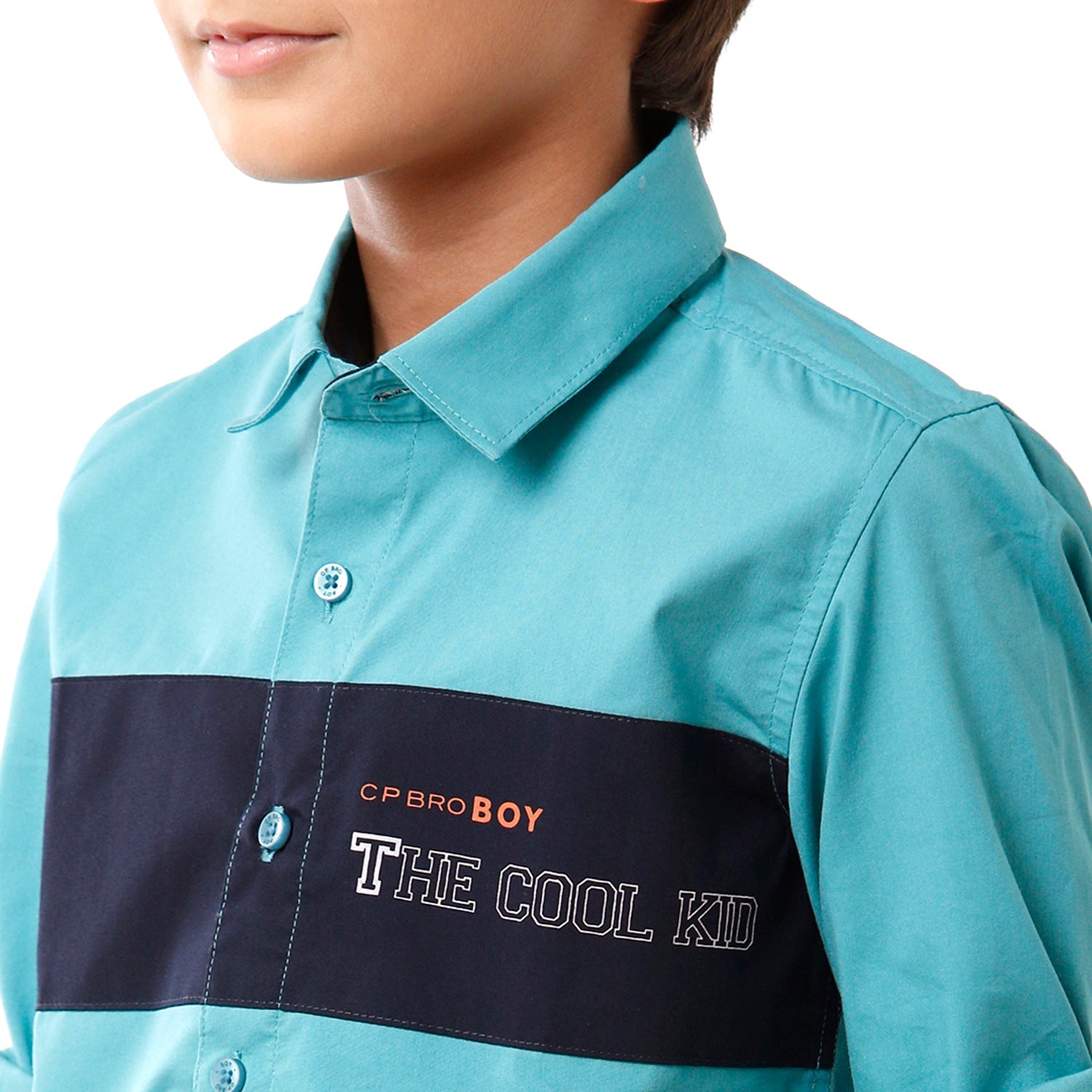 Classic Polo Bro Boys Solid Full Sleeve Slim Fit Blue Color Shirt - BBSH S2 39 D Shirts Classic Polo 