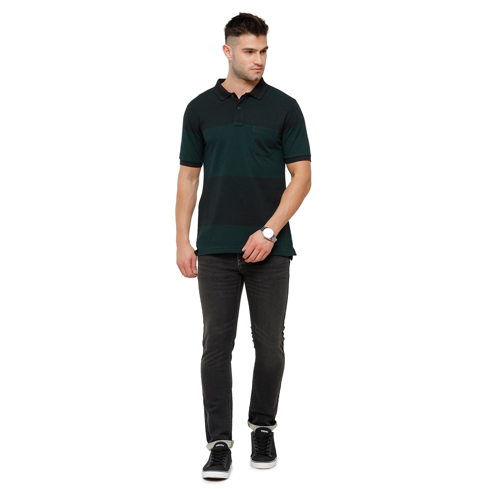Classic Polo Mens Stripes Half Sleeve Slim Fit T-Shirt ADORE - 162 A T-shirt Classic Polo 