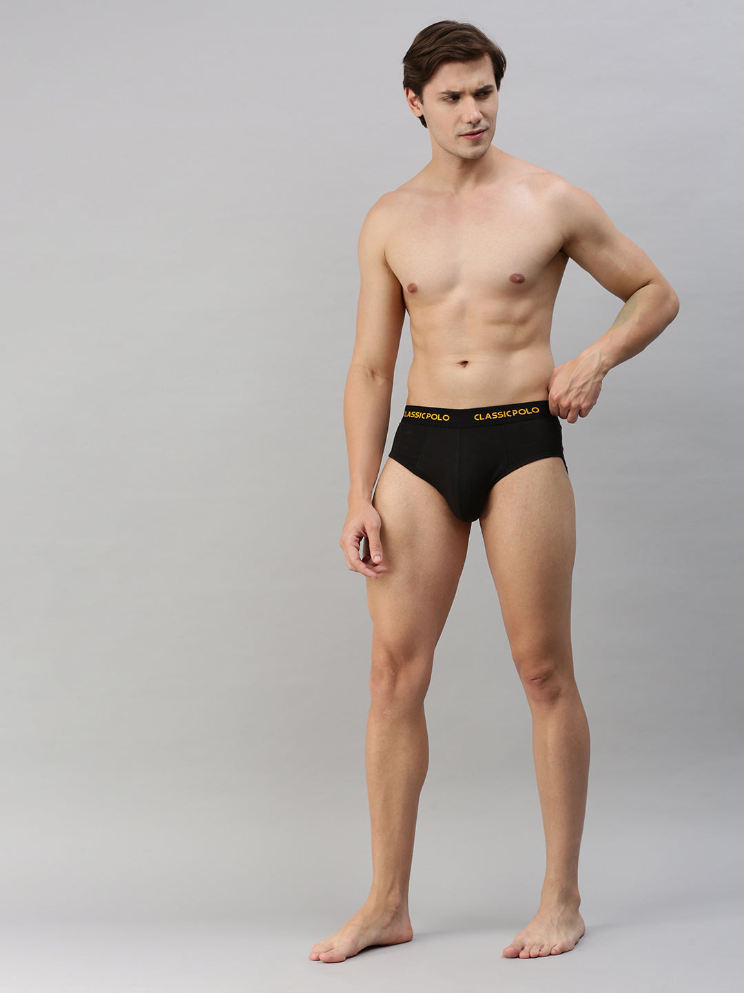 Classic Polo Men's Modal Solid Briefs | Scarce - Black (Pack of 2)