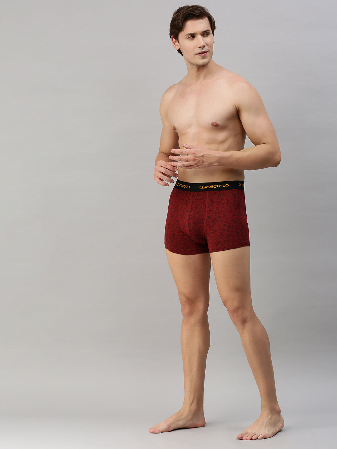 Classic Polo Men's Modal Printed Trunks | Glance - Blue & Red (Pack of 2)