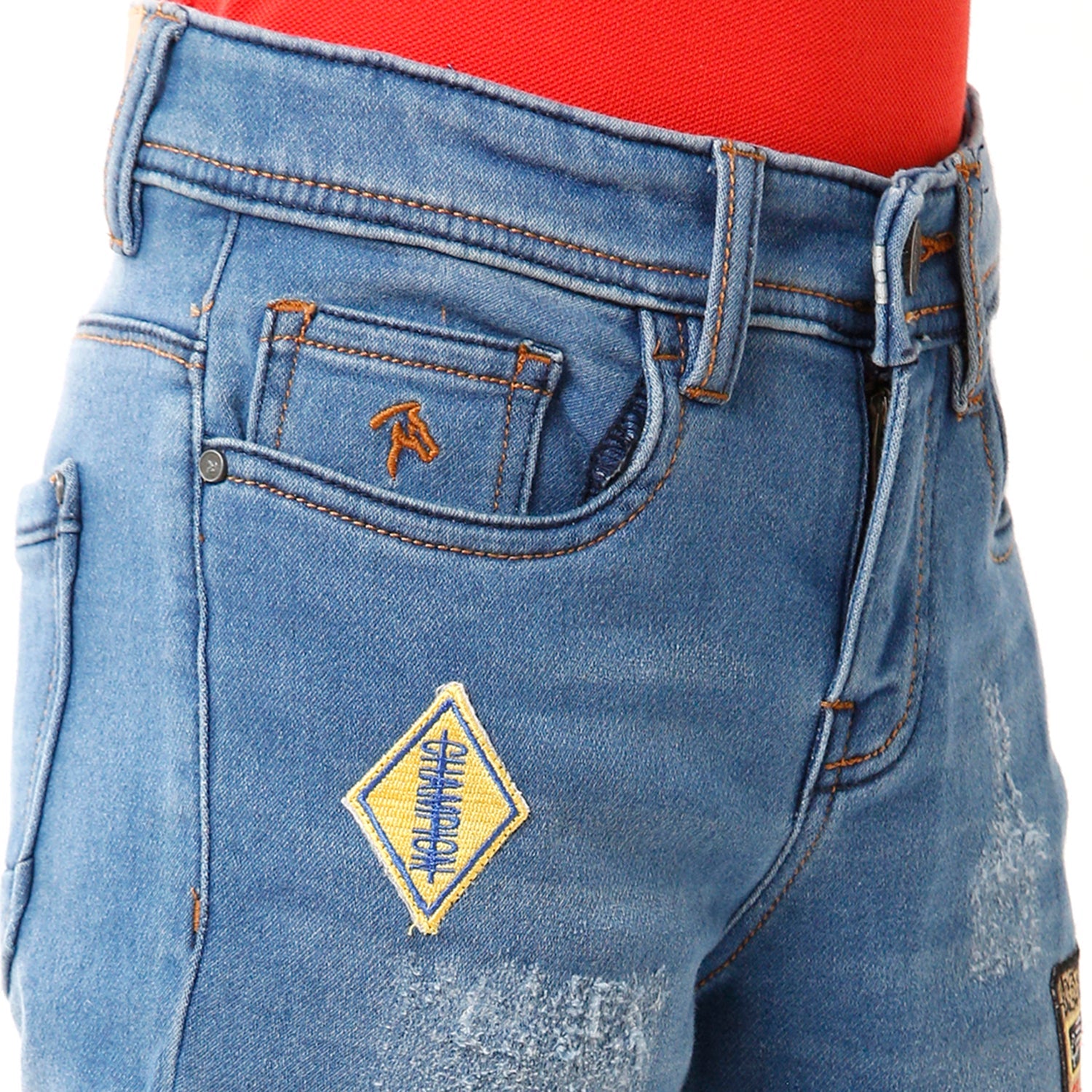 Classic Polo Bro Boys Solid Slim Fit Light Blue Color Denim Jeans - BBD S1 02A Jeans Classic Polo 