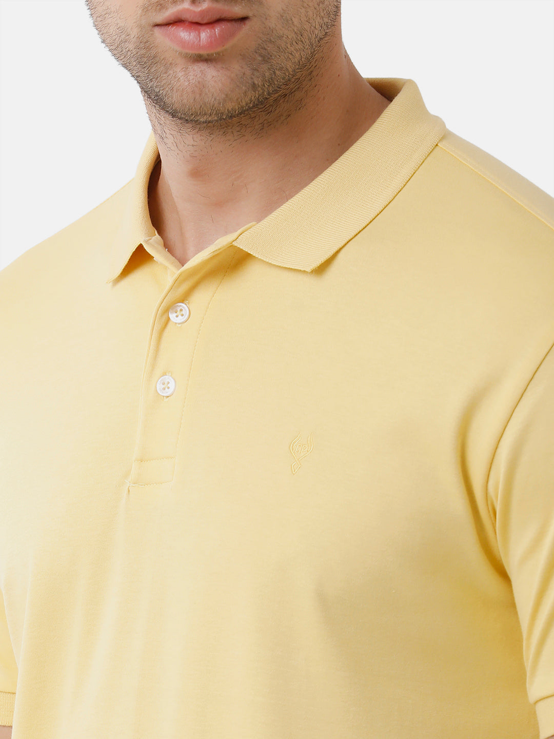 Classic Polo Mens Cotton Half Sleeve Solid Slim Fit Polo Neck Yellow Color T-Shirt | Unico 59 B