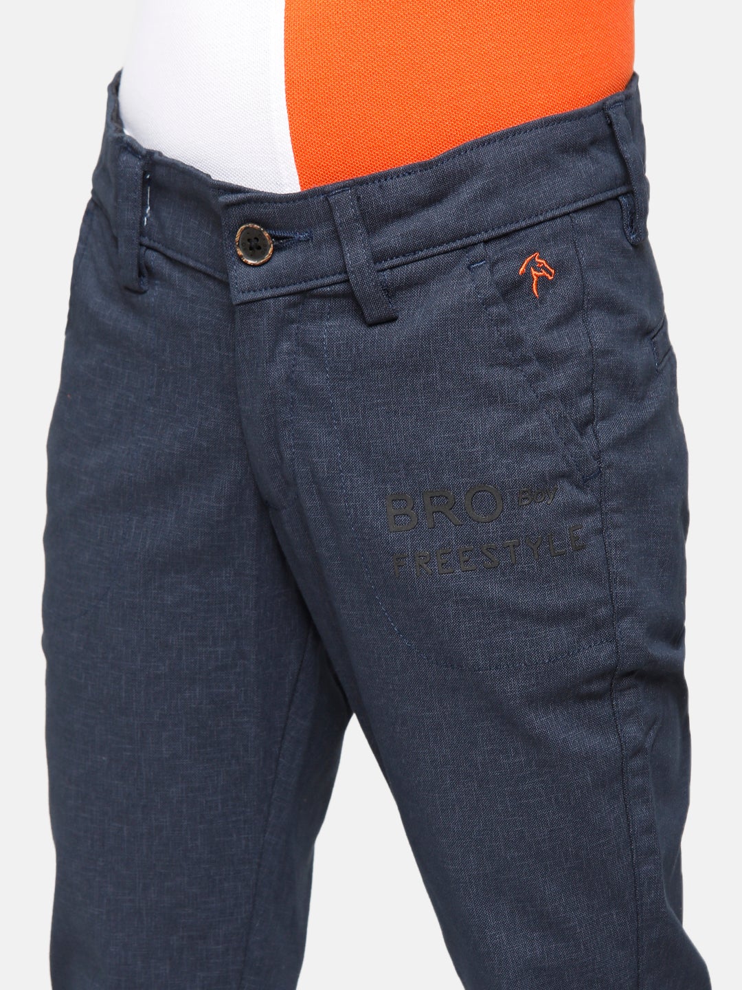 CP Boys Navy Solid Slim Fit Trousers Trouser Classic Polo 