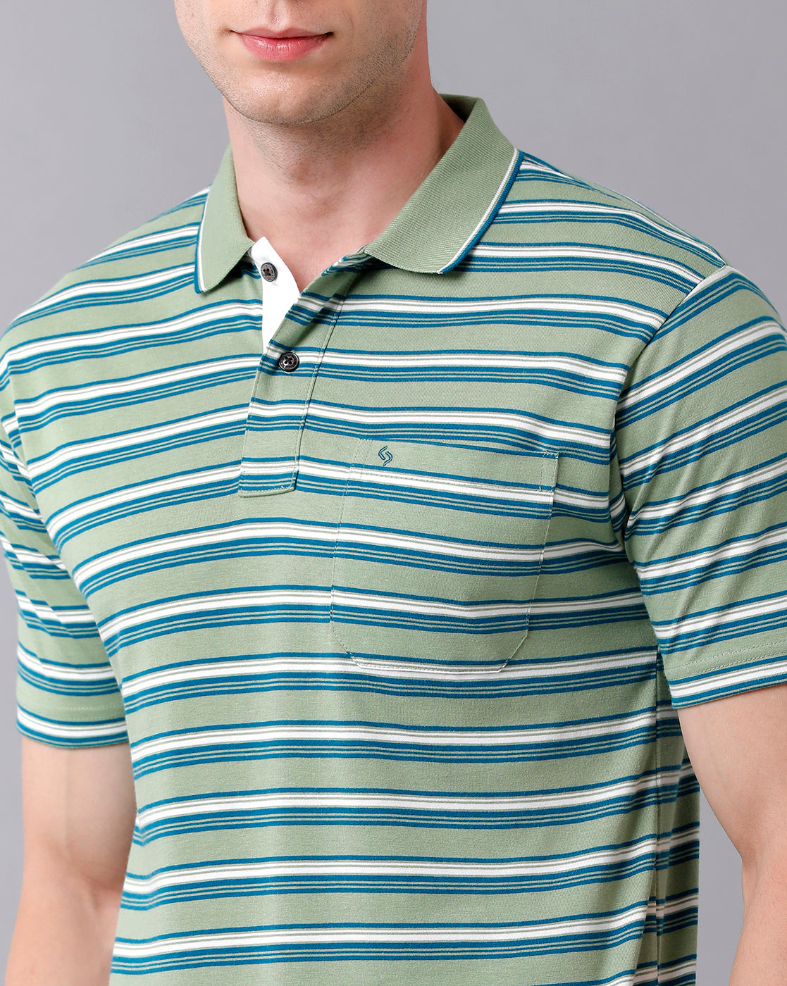 Classic Polo Men's Cotton Striped Half Sleeve Authentic Fit Polo Neck Multicolor T-Shirt | Feeders - 202 A