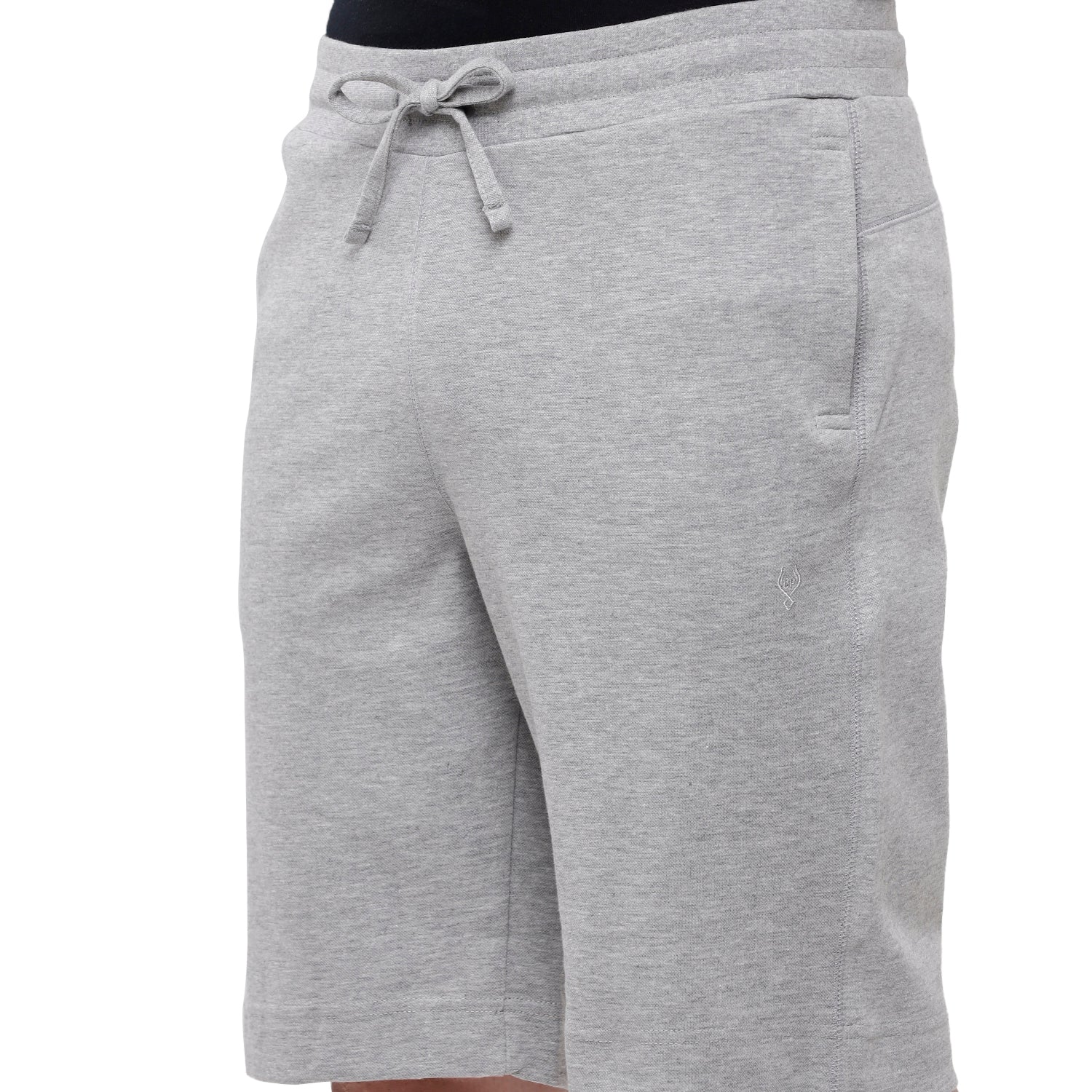 Classic Polo Mens Solid Slim Fit Shorts (NOS-DYNA - GREY MEL) Classic Polo 