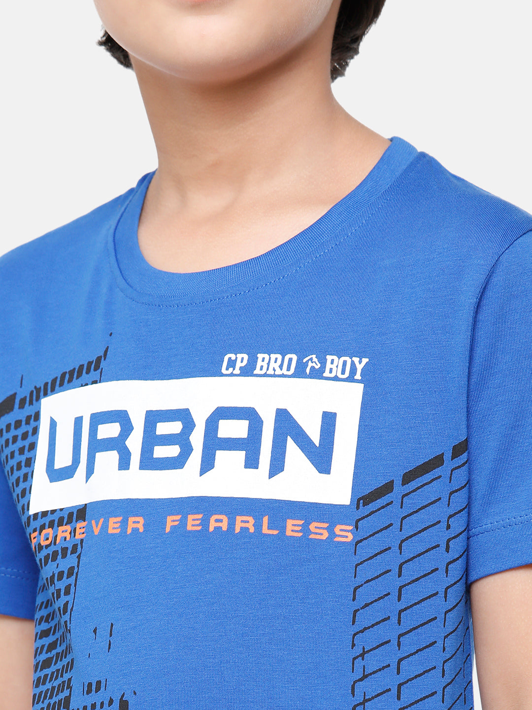 CP Boys Navy Printed Slim Fit Round Neck T-Shirt T-shirt Classic Polo 