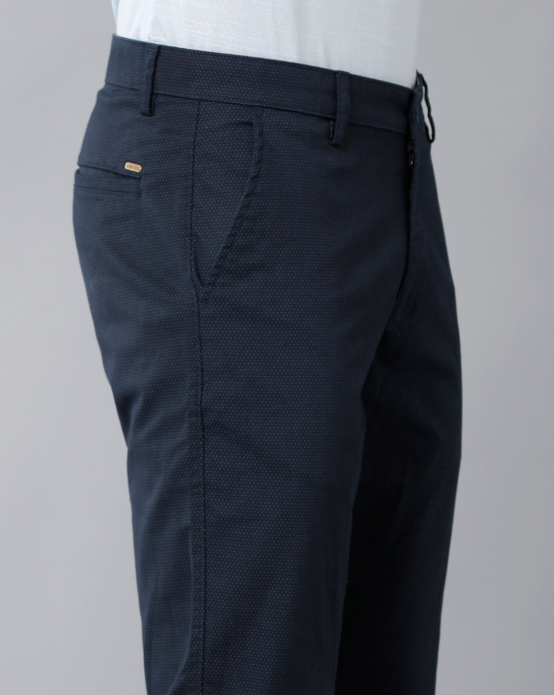 Classic Polo Men's 100% Cotton Moderate Fit Solid Navy Color Trouser | TO1-33 B-NVY
