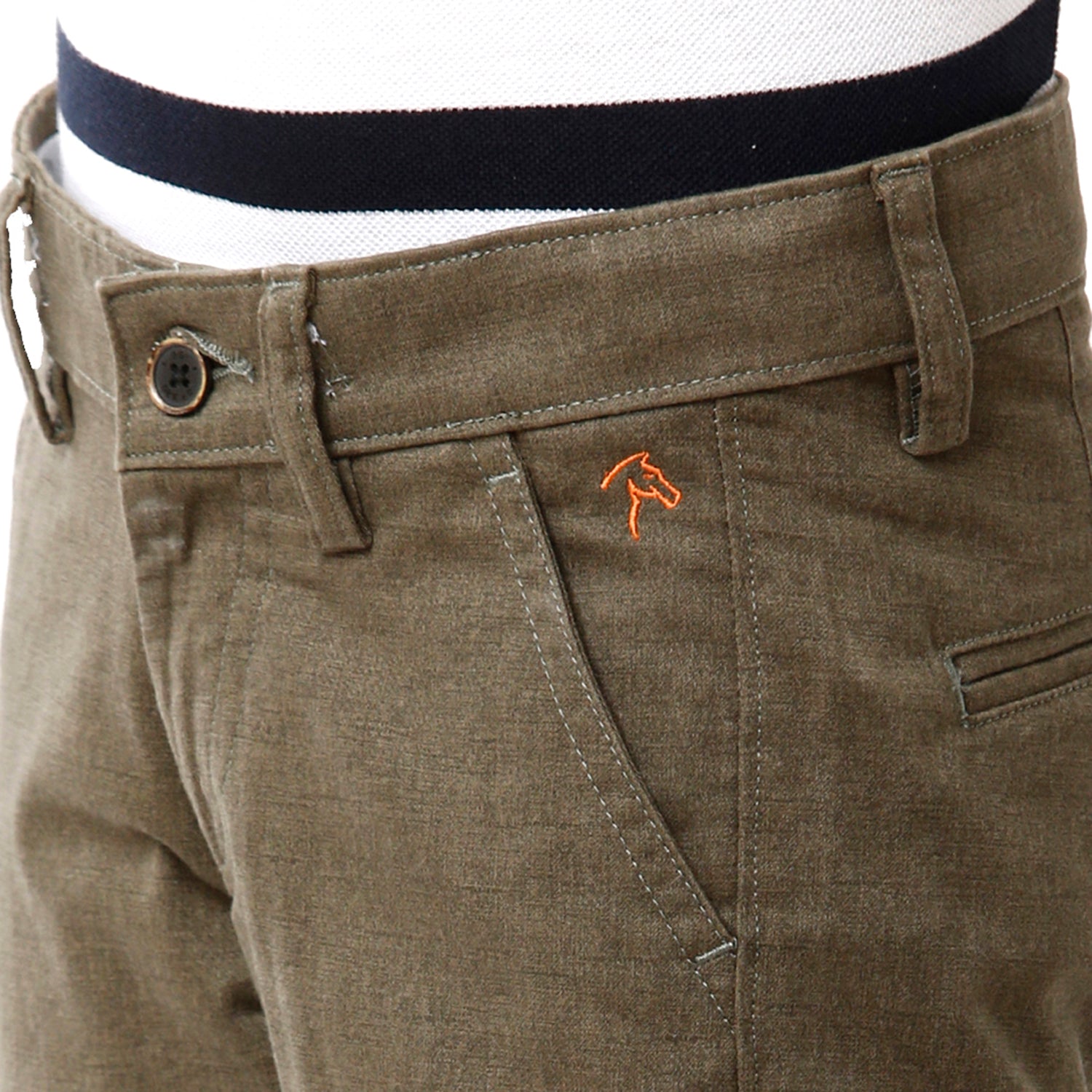 Classic Polo Bro Boys Cotton Solid Slim Fit Dark Green Color Trouser - BBTR S2 01 B Pants Classic Polo 