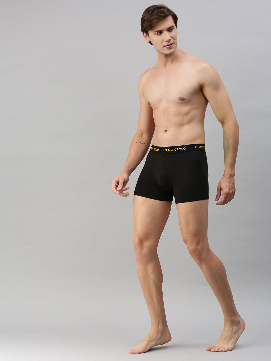 Classic Polo Men's Modal Solid Trunks | Glance - Black (Pack of 2)
