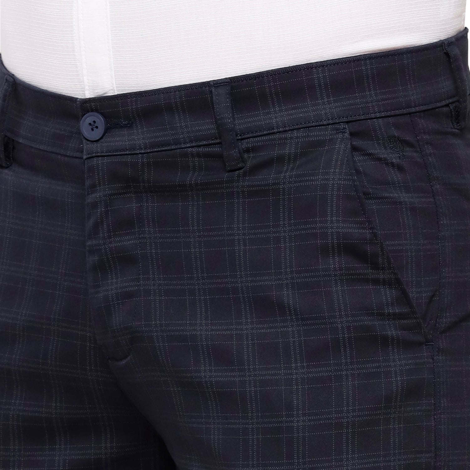 Swiss Club Mens Navy Solid Slim Fit Trousers (T-SC-38 A-NAV-CF-LY) T-shirt Swiss Club 