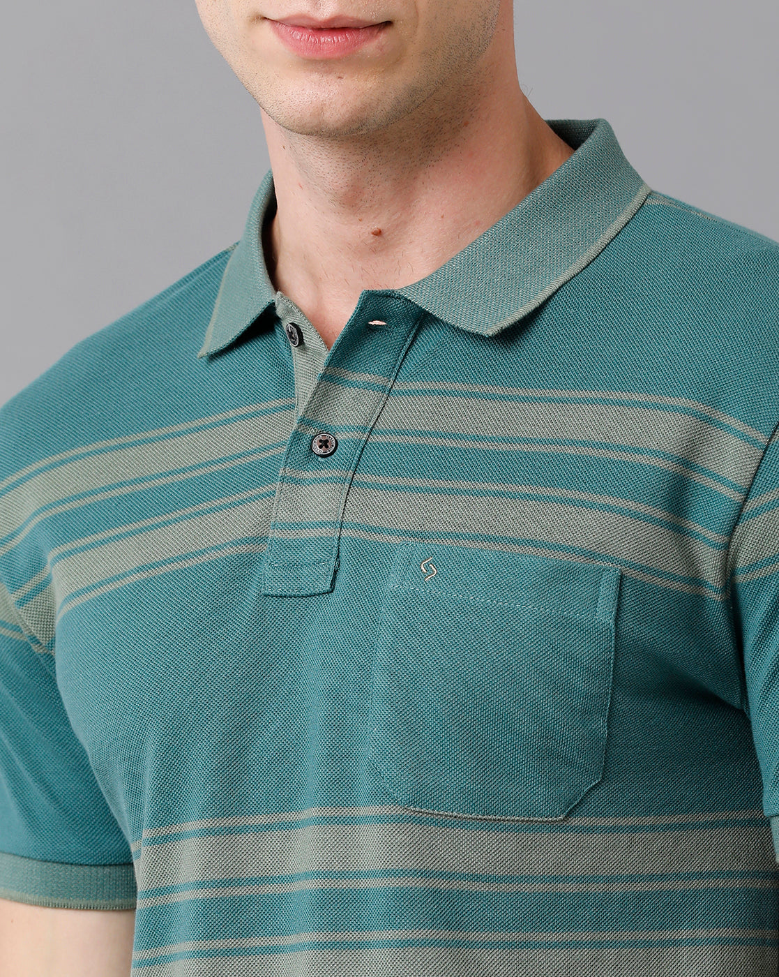 Classic Polo Men's Cotton Blend Striped Slim Fit Multicolor T-Shirt | Adore - 180 B