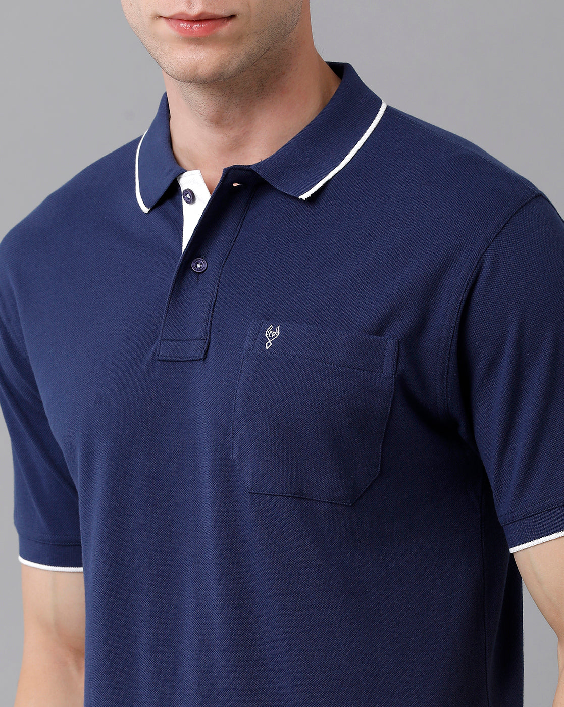Classic Polo Men's Smart Double Pique Polo Half Sleeve Authentic Fit T-Shirt | Nova - Dark Navy