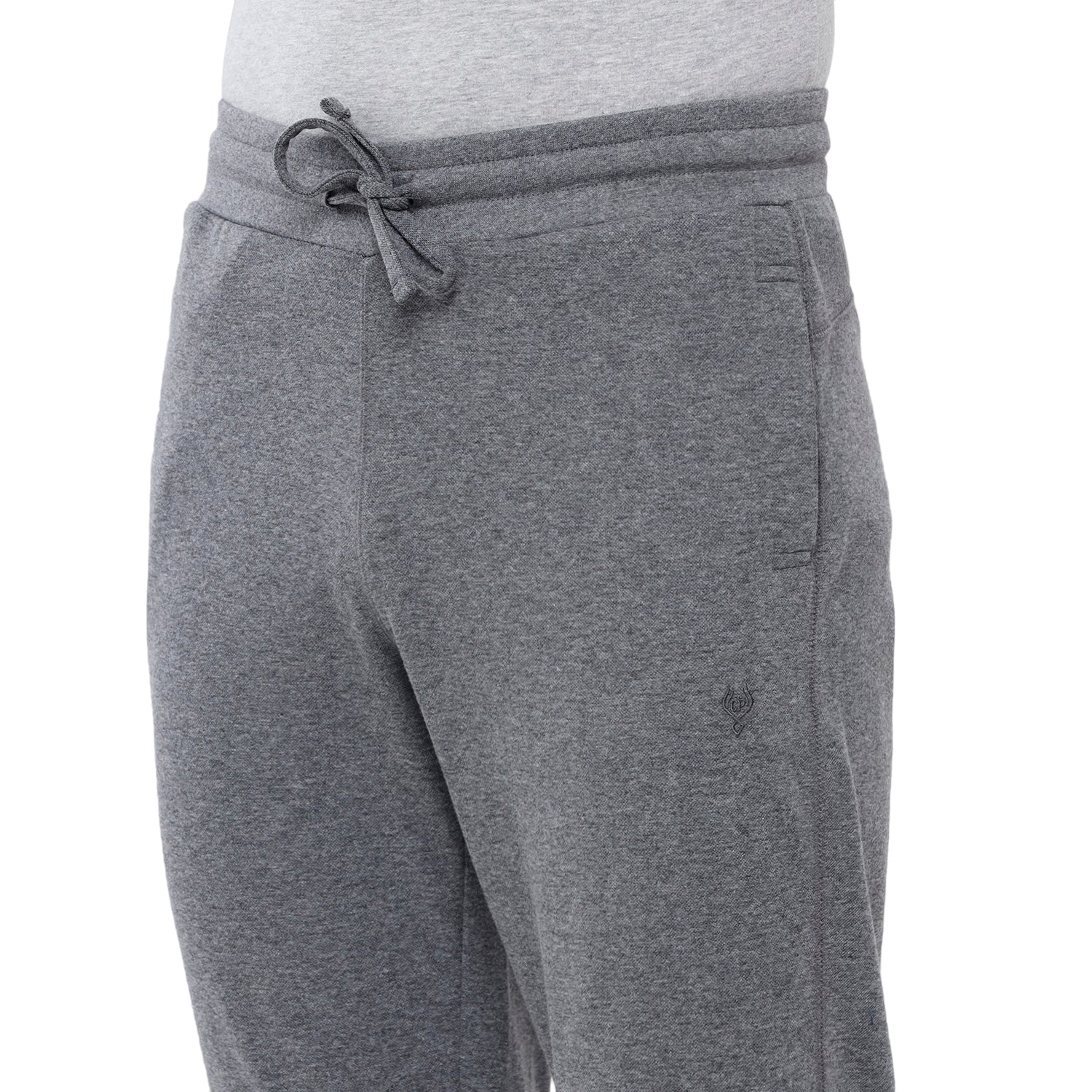 Classic Polo Men's Anthra Solid Melange Slim Fit Trendy Ultra Smart Track Pant - Inox - Anthra Mel Track Pants Classic Polo 