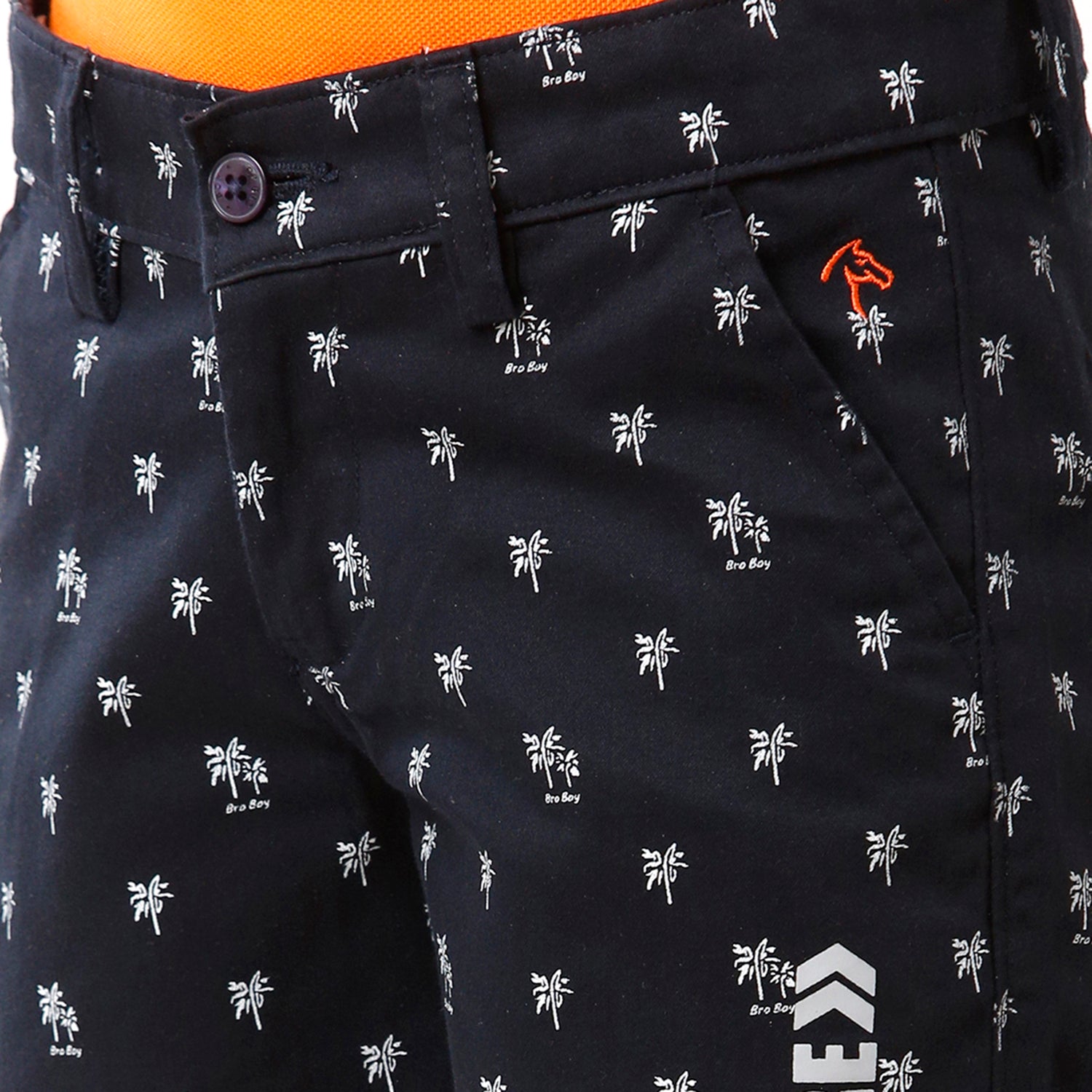 Classic Polo Bro Boys Printed Slim Fit Navy Color Cotton Shorts - BBSHRT S2 1D Shorts Classic Polo 