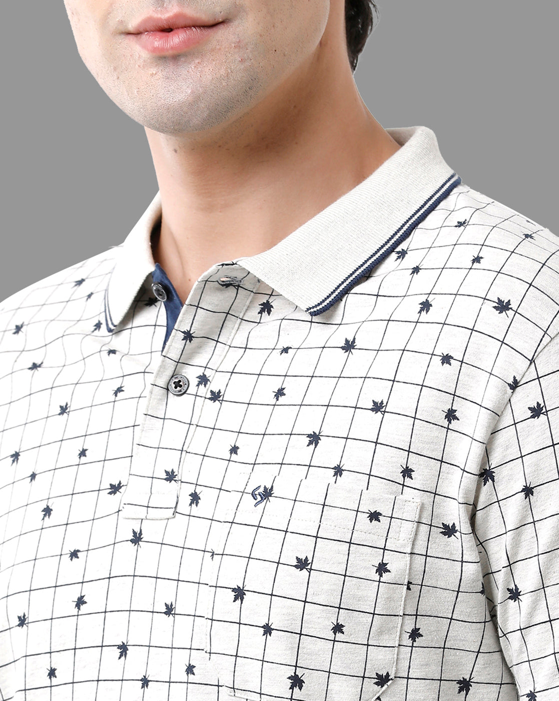 Classic Polo Mens Cotton Half Sleeve Printed Slim Fit Polo Neck White Color T-Shirt | Bello - 179 B