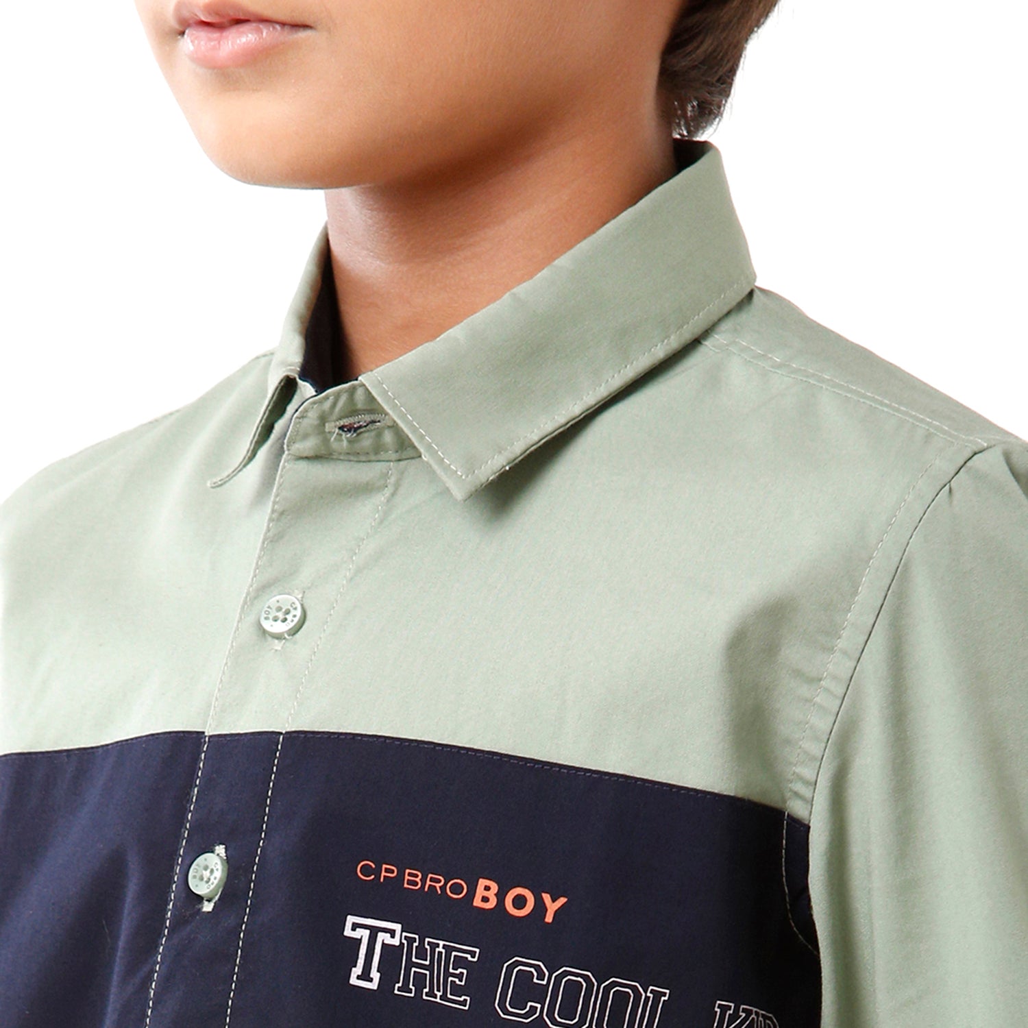 Classic Polo Bro Boys Solid Full Sleeve Slim Fit Green Color Shirt - BBSH S2 39 G Shirts Classic Polo 