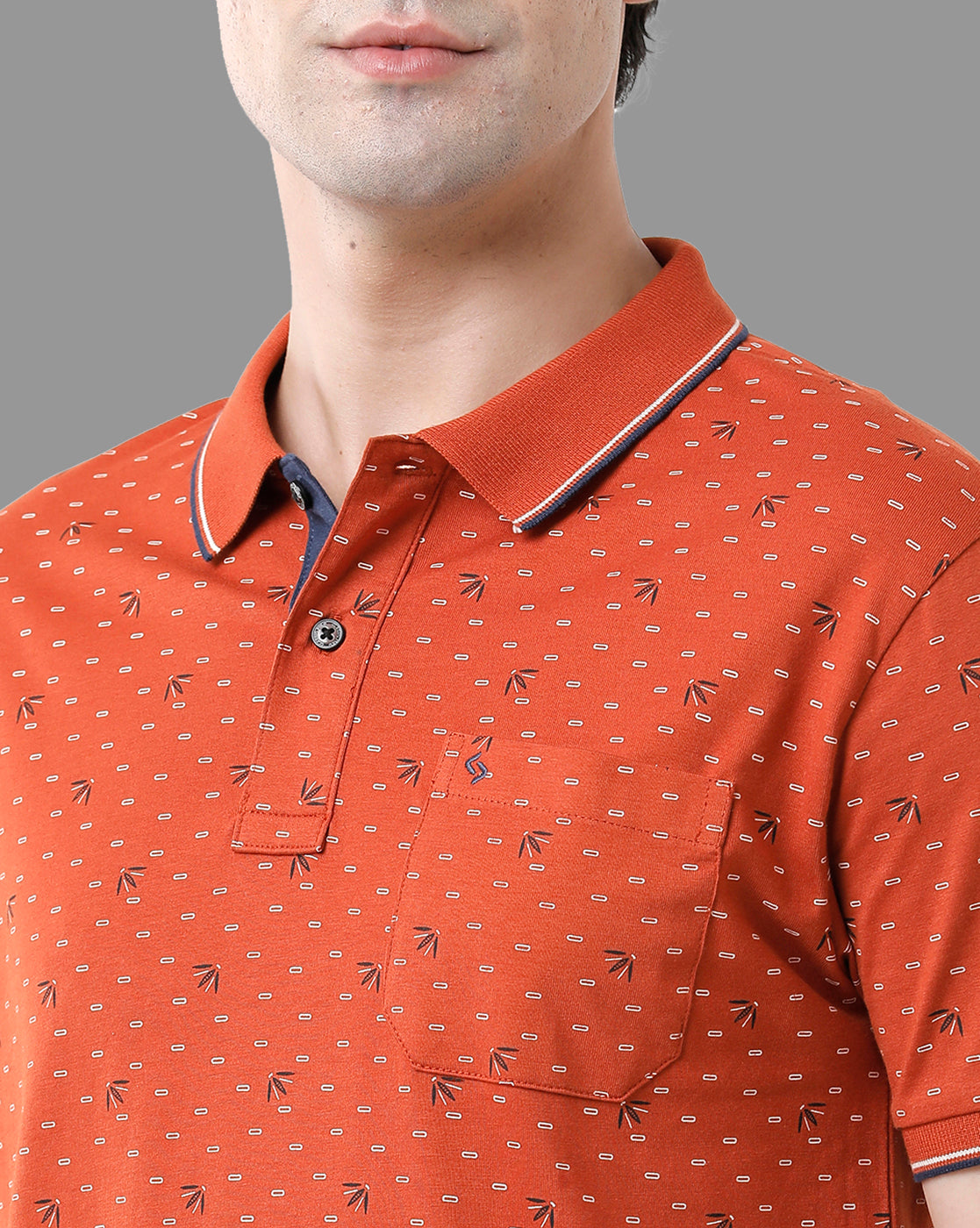 Classic Polo Mens Cotton Half Sleeve Printed Slim Fit Polo Neck Red Color T-Shirt | Bello - 180 A