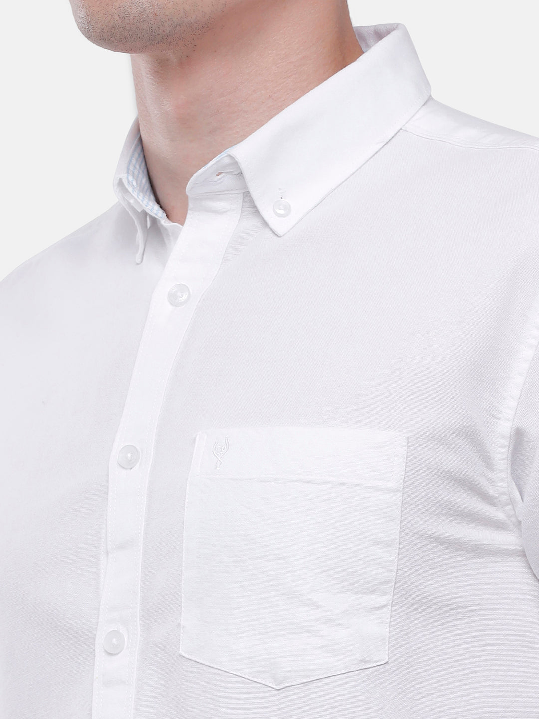 Classic Polo Mens Solid Half Sleeve Milano Fit Woven Shirt (NOS-ENZO-WHITE-MF-HS)