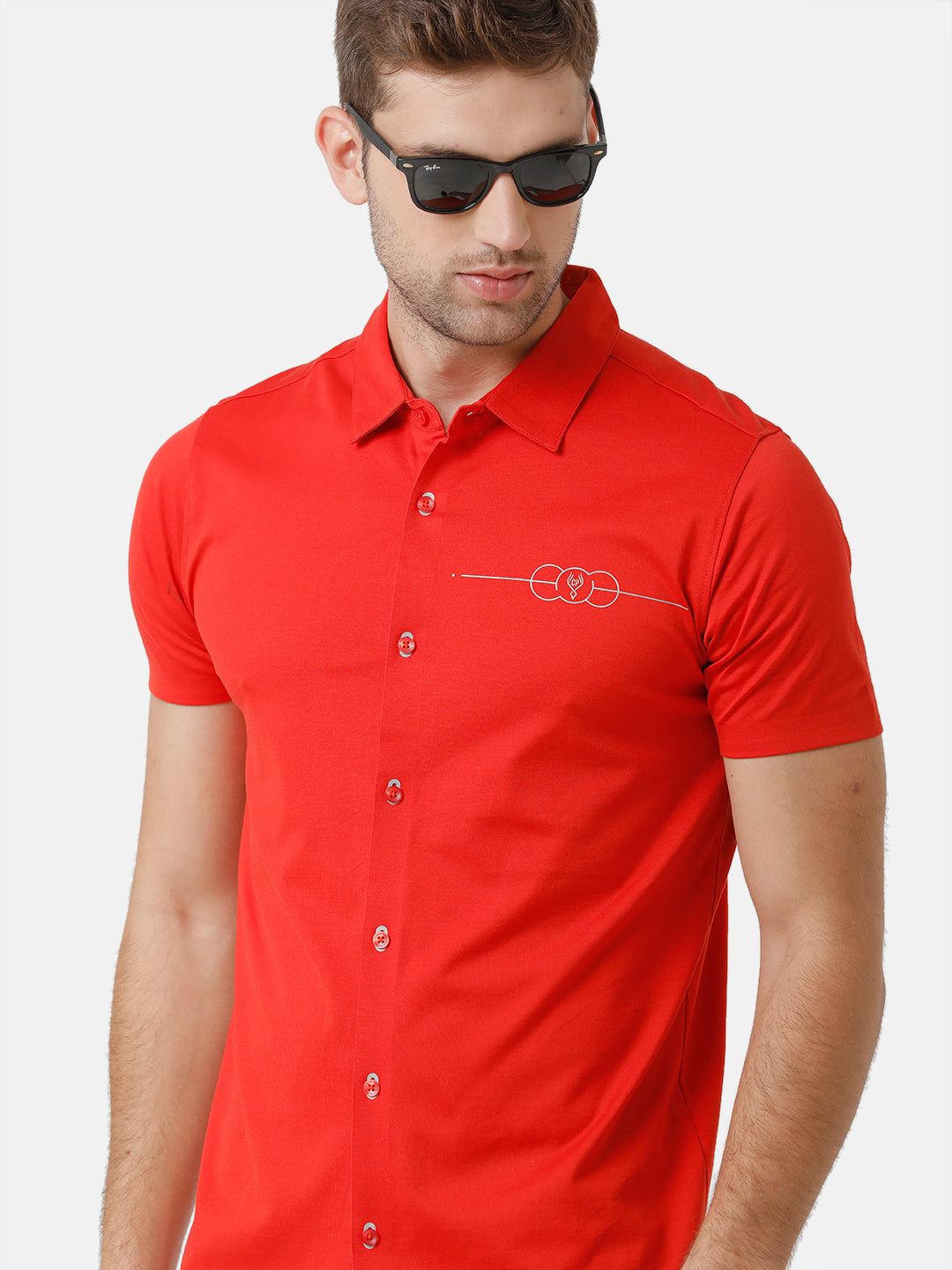 Classic Polo Mens Cotton Half Sleeve Solid Slim Fit Polo Neck Red Color T-Shirt | Unico 07 B