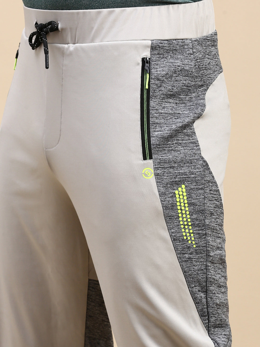 Classic Polo Men's Polyster Grey Slim Fit Active Wear Trackpant