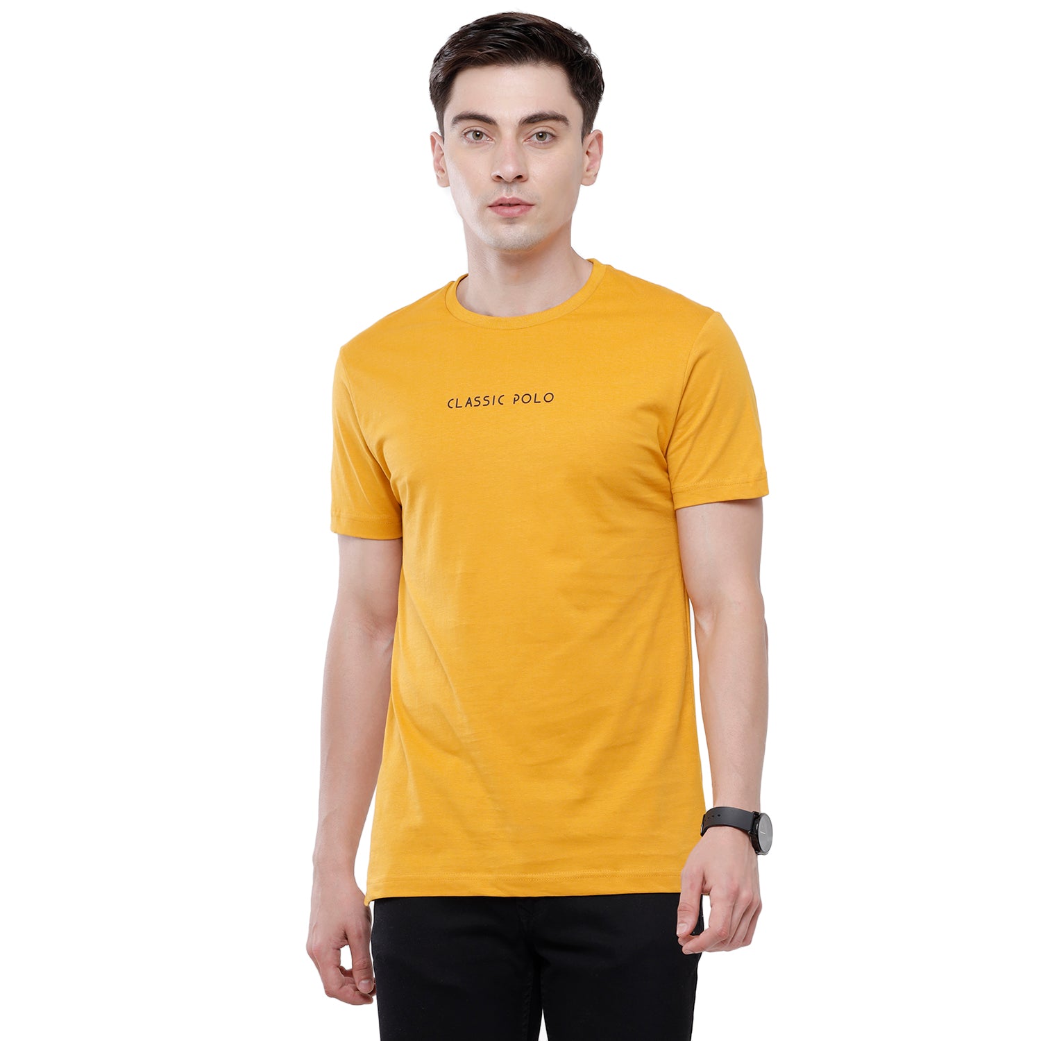 Classic polo Men's Basic Solid Single Jersey Crew Half Sleeve Slim Fit T-Shirt ( Trio Pack) - Ceres - 06 Classic Polo 