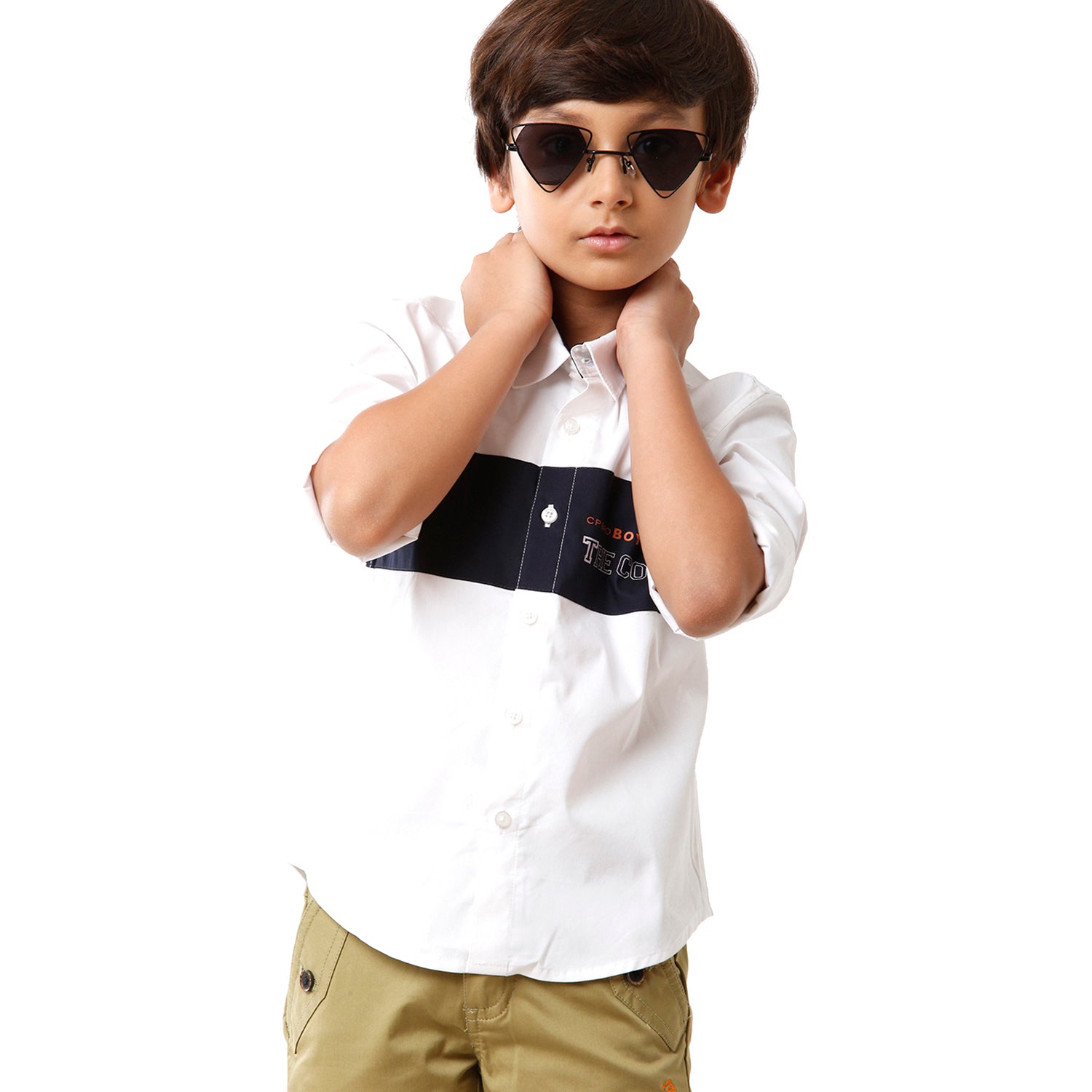 Classic Polo Bro Boys Solid Full Sleeve Slim Fit White Color Shirt - BBSH S2 39 F Shirts Classic Polo 