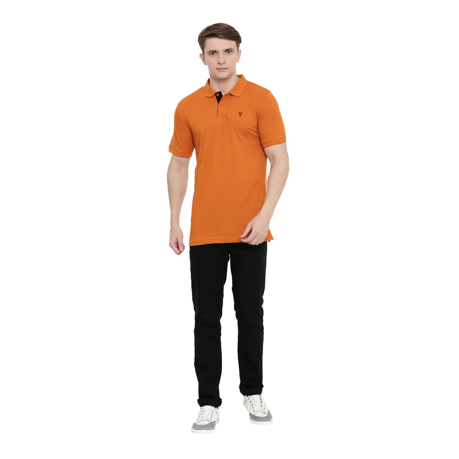 Men's Dark Peach Authentic Fit Polo T-Shirt - 4SSN212 T-shirt Classic Polo 