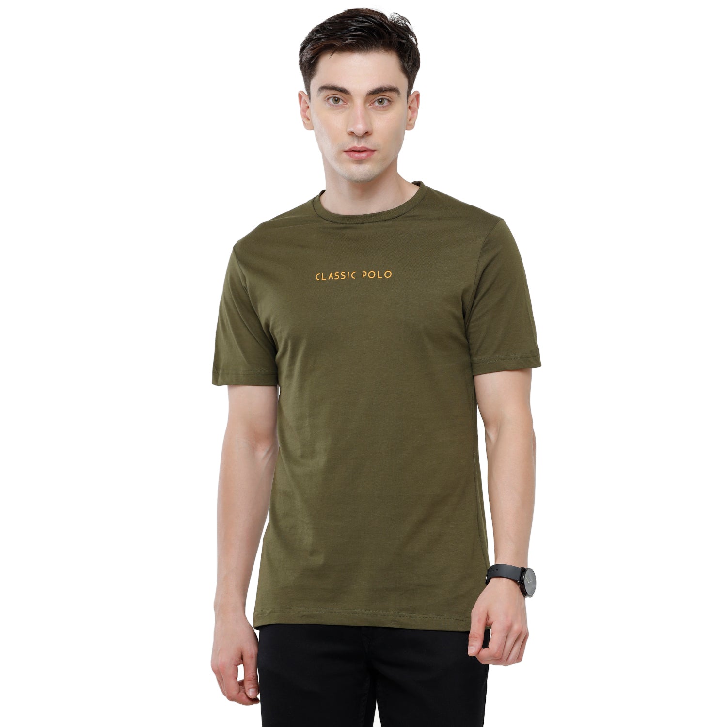 Classic polo Men's Basic Solid Single Jersey Crew Half Sleeve Slim Fit T-Shirt ( Trio Pack) - Ceres - 03 Classic Polo 