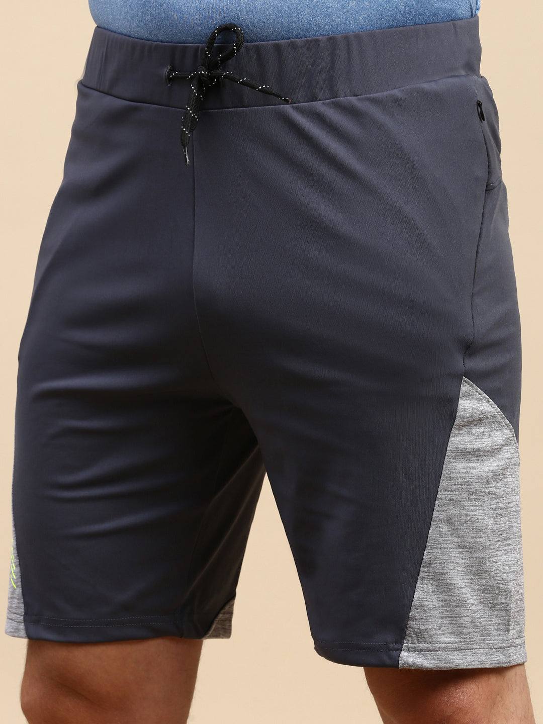 Classic Polo Men's Polyster Grey Slim Fit Active Wear Shorts