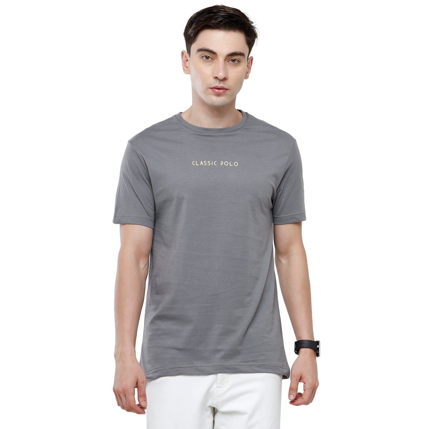 Classic polo Men's Basic Solid Single Jersey Crew Half Sleeve Slim Fit T-Shirt ( Trio Pack) - Ceres - 04 Classic Polo 