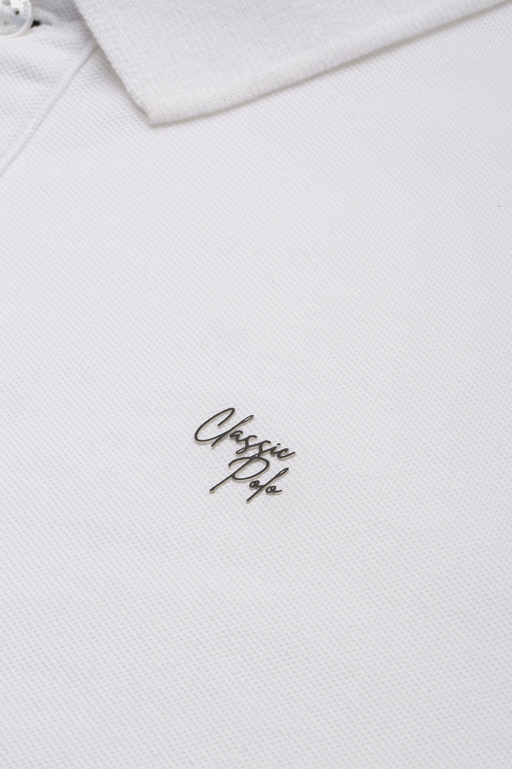 Classic Polo Men's Cotton Half Sleeve Solid Slim Fit Polo Neck White Color T-Shirt | Prm - 743 A