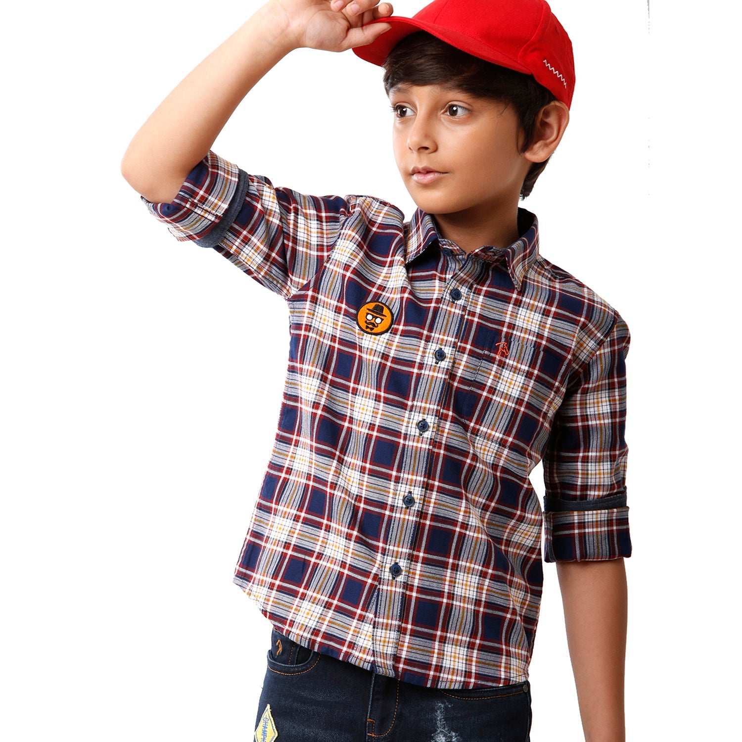 Classic Polo Bro Boys Checked Full Sleeve Slim Fit Multicolor Shirt - BBSH S2 15 A Shirts Classic Polo 