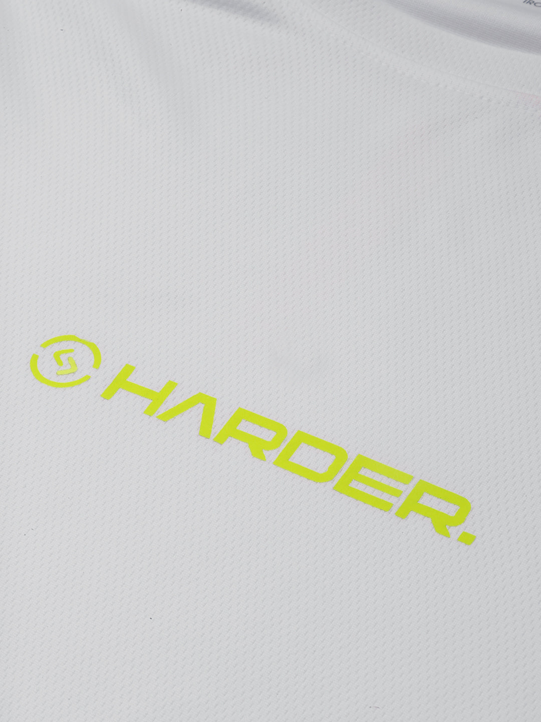 Classic Polo Men's Round Neck Polyster White Slim Fit Active Wear T-Shirt