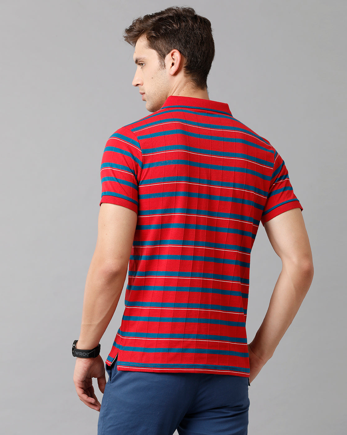 Classic Polo Mens Cotton Striped Half Sleeve Slim Fit Polo Neck Multicolor T-Shirt | Trs 93 A