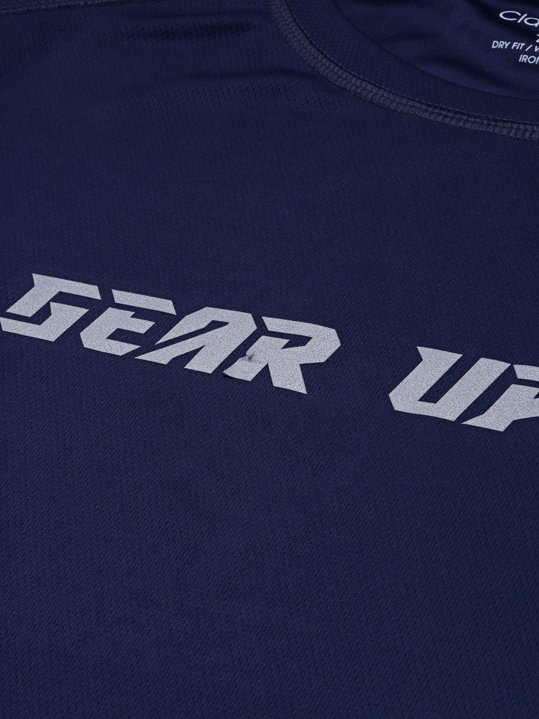 Classic Polo Men's Round Neck Polyster Navy Slim Fit Active Wear T-Shirt