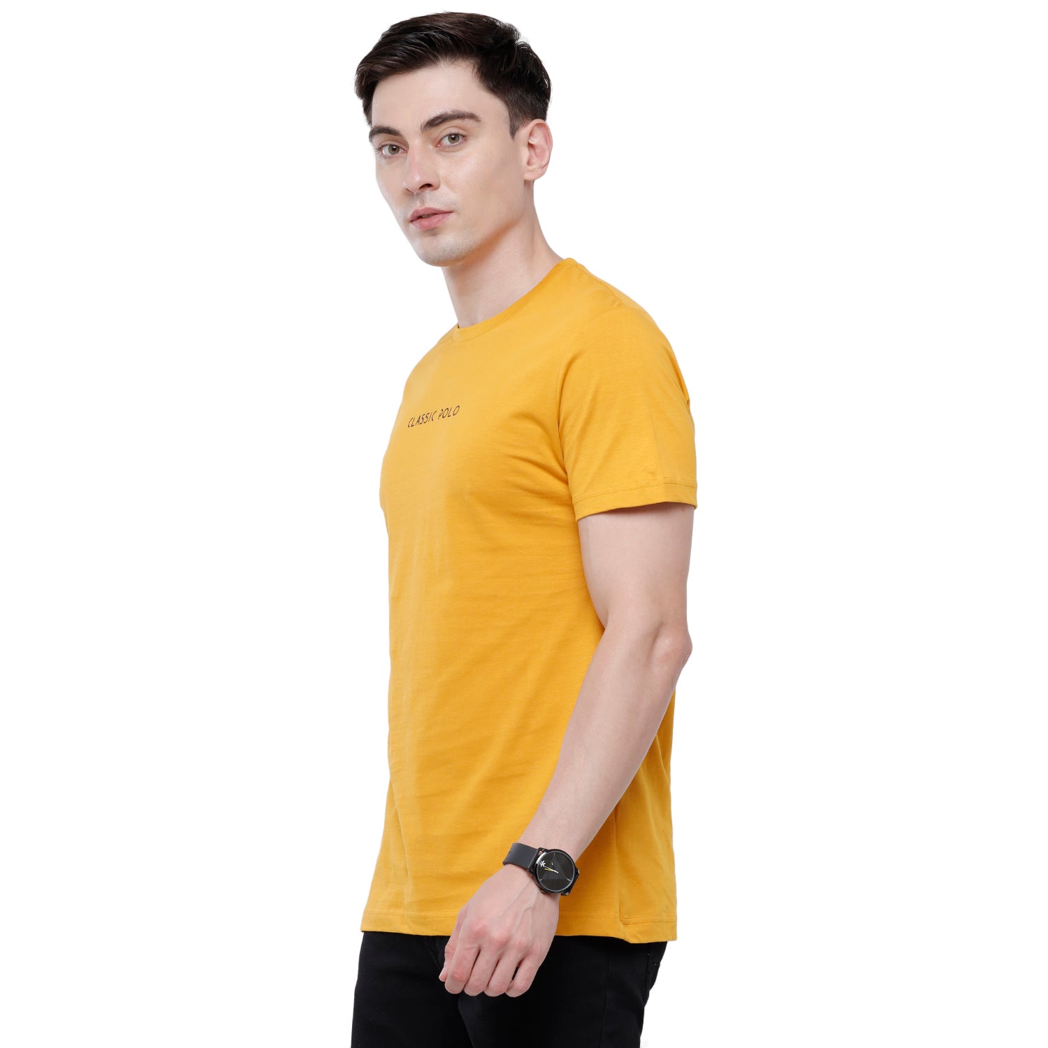 Classic polo Men's Basic Solid Single Jersey Crew Half Sleeve Slim Fit T-Shirt ( Trio Pack) - Ceres - 06 Classic Polo 