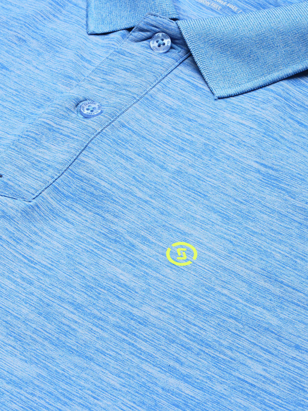 Classic Polo Men's Polo Neck Polyester Blue Slim Fit Active Wear T-Shirt | GENX-POLO-02B SF P