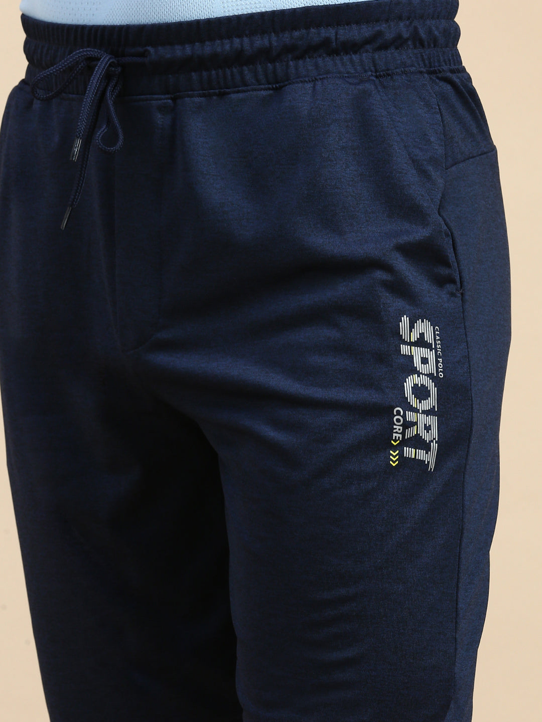 Classic Polo Men's Bottom Polyester Navy Blue Slim Fit Active Wear Shorts | VITA-SH-NAVY