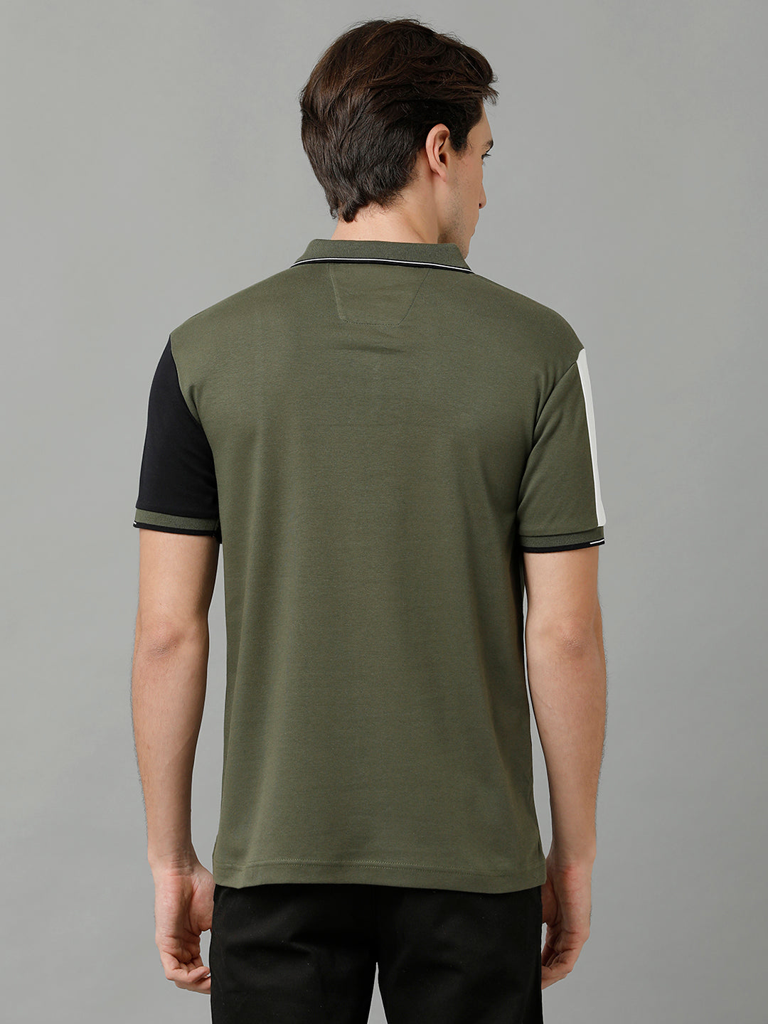 Classic Polo Men's Cotton Color Block Half Sleeve Slim Fit Polo Neck Multicolor T-Shirt | Prm - 763 B
