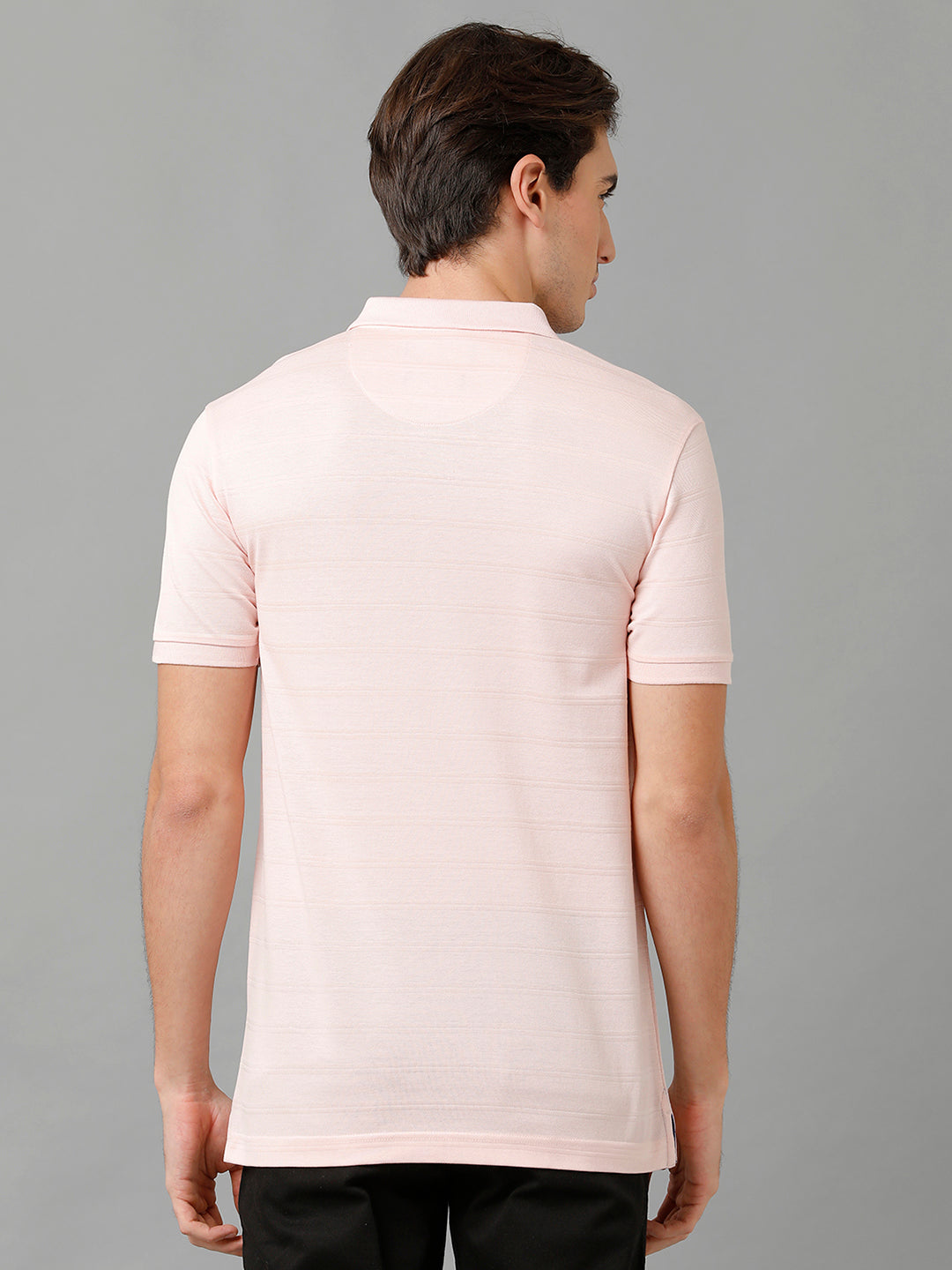 Classic Polo Men's Cotton Striped Half Sleeve Slim Fit Polo Neck Cream Color T-Shirt | Prm - 753 C