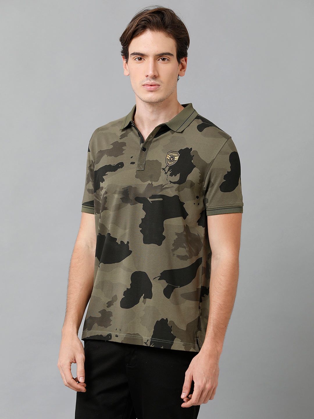 Buy CP BRO Men's Slim Fit T-Shirt (BRP - 359 A SF P_Multicolor_L) at