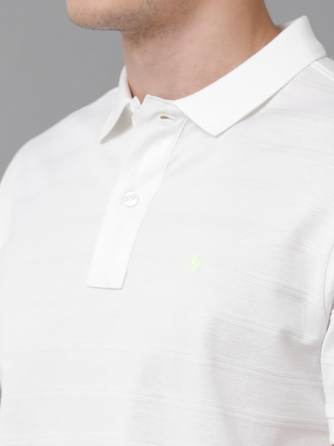 Classic Polo Men's Cotton Solid Half Sleeve Slim Fit Polo Neck White Color T-Shirt | Prm - 753 A